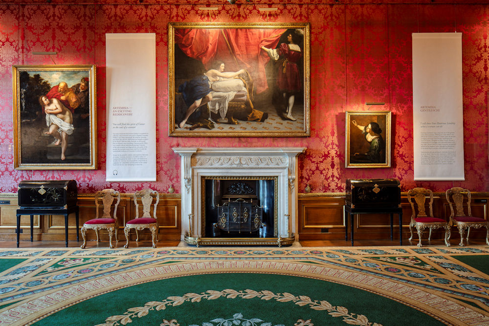 The three paintings displayed in the Queen's Drawing Room